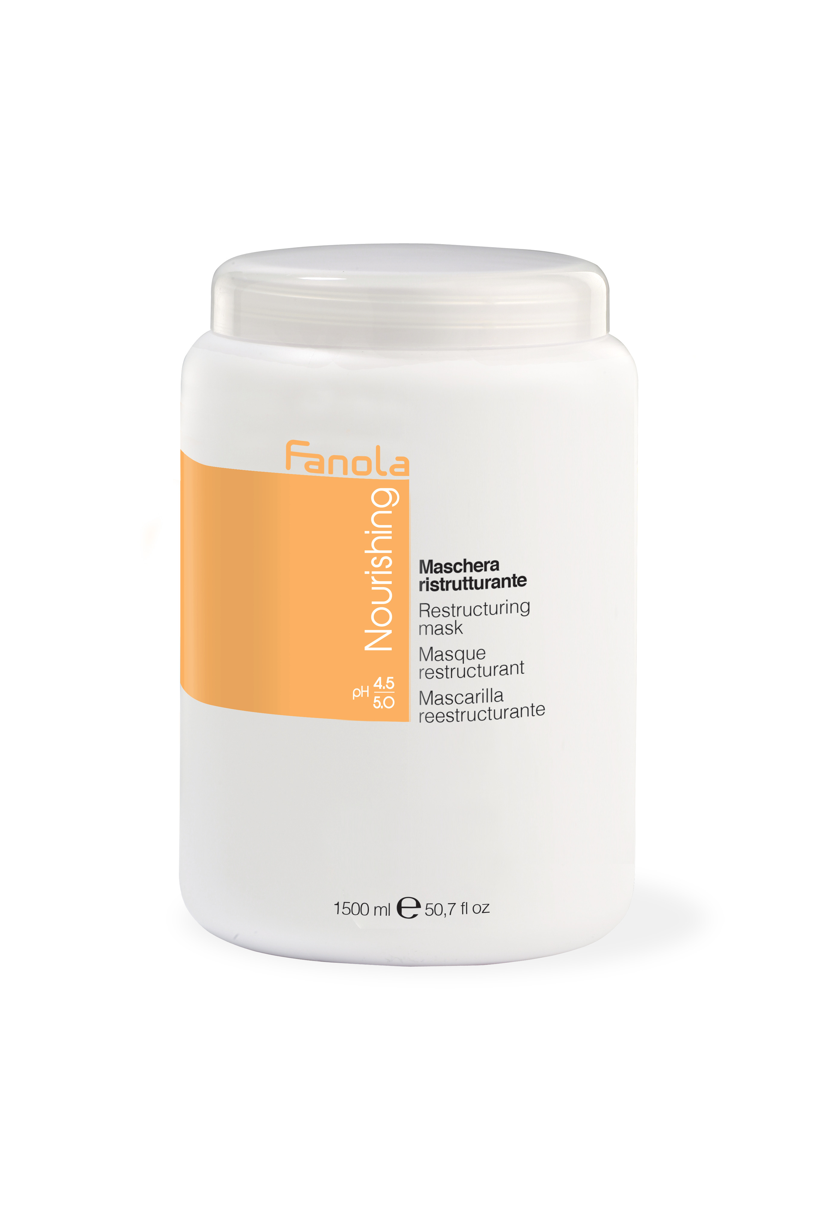 Fanola Nourishing Restructuring Mask — відновлювальна поживна маска для сухого та ламкого волосся, 1500 мл